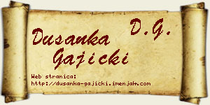 Dušanka Gajicki vizit kartica